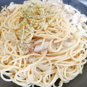 バター醬油でうまっ☆ホッケときのこのパスタ